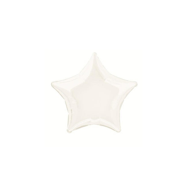 Mini White Foil Star Balloons