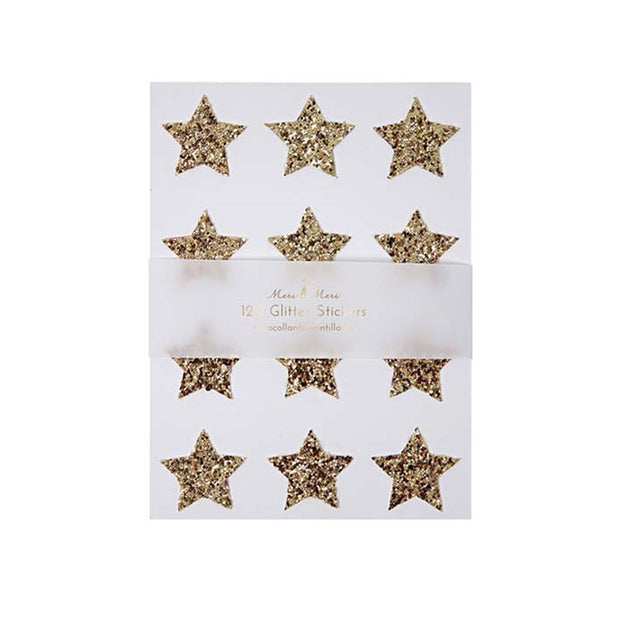 Gold Glitter Star Stickers
