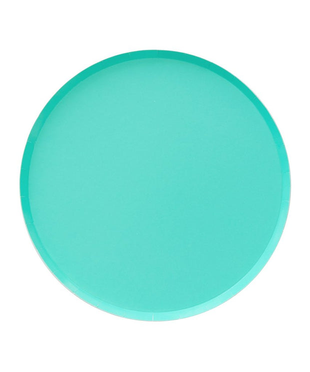 Teal Round Plates