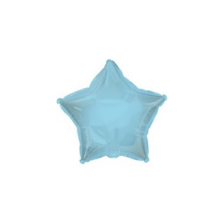 Mini Light Blue Foil Star Balloons