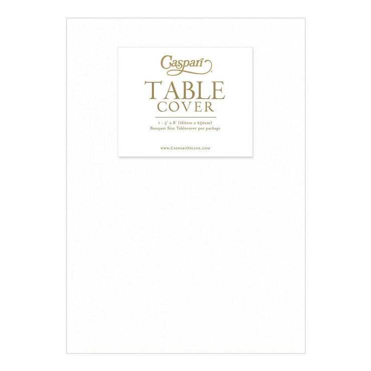 White Paper Linen Table Cover