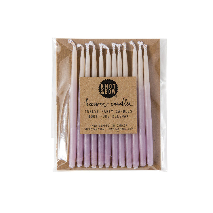 Violet Ombre Beeswax Party Candles