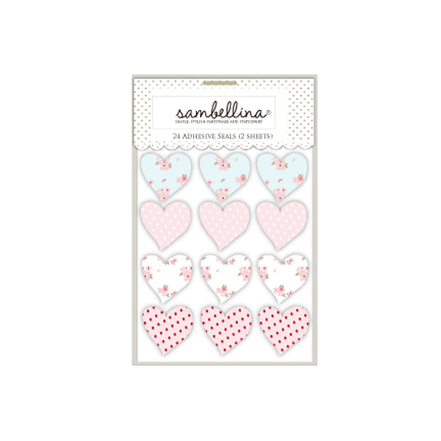 Sweet Floral Heart Stickers