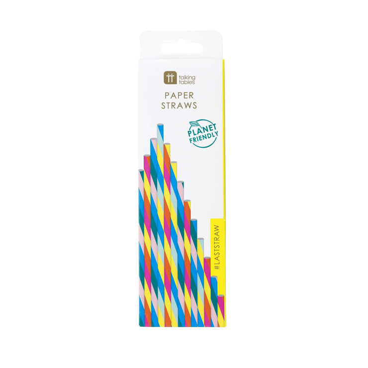 Rainbow Brights Paper Straws